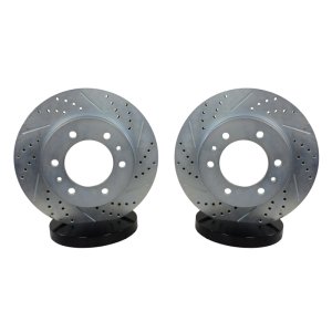 Hummer H3T Brake Rotors (2) - Front - Baer Brakes - Claw Performance Rotors (Slot & Drilled) - `09-`10